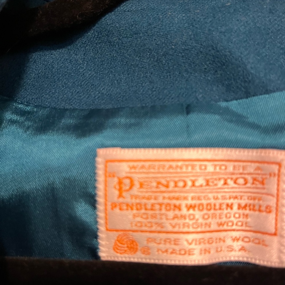 Pendleton Vintage Wool Jacket Blazer Forest Green… - image 4